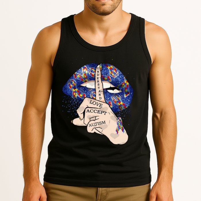 Don't Judge What You Don't Understand Autism Awareness Lip Tank Top