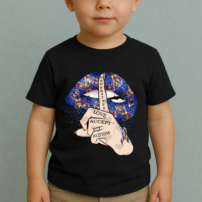 Don't Judge What You Don't Understand Autism Awareness Lip Toddler T-Shirt