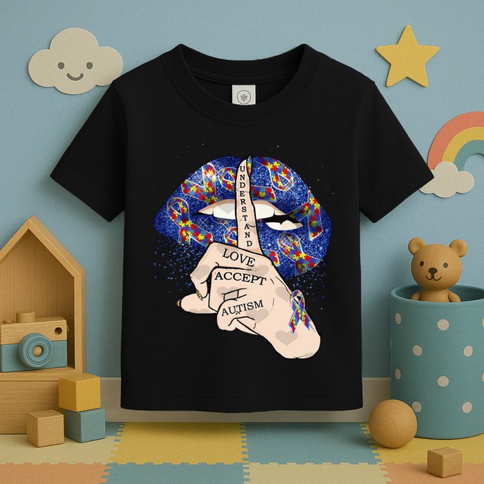 Don't Judge What You Don't Understand Autism Awareness Lip Toddler T-Shirt