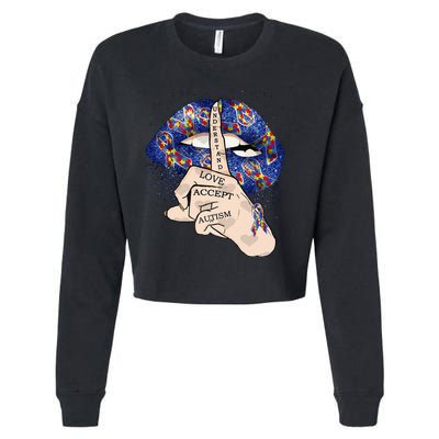 Don't Judge What You Don't Understand Autism Awareness Lip Cropped Pullover Crew