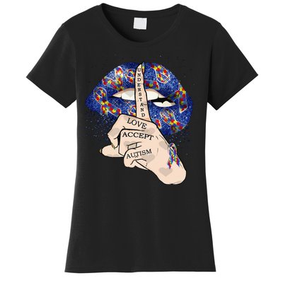 Don't Judge What You Don't Understand Autism Awareness Lip Women's T-Shirt