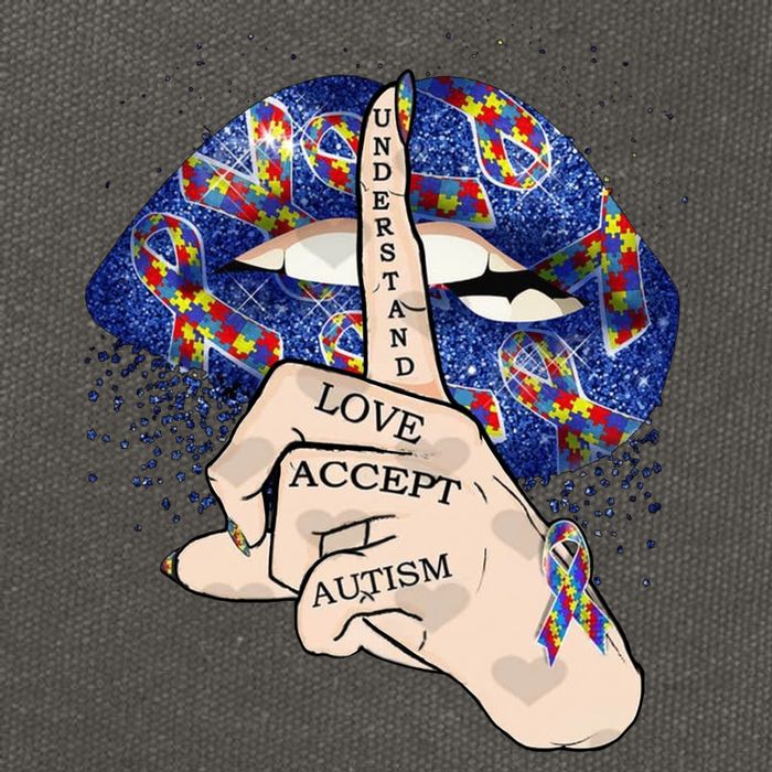 Don't Judge What You Don't Understand Autism Awareness Lip Cotton Canvas Backpack