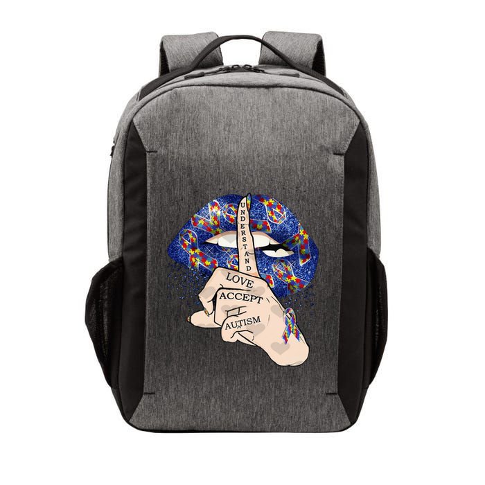 Don't Judge What You Don't Understand Autism Awareness Lip Vector Backpack