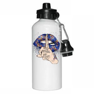 Don't Judge What You Don't Understand Autism Awareness Lip Aluminum Water Bottle