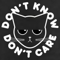 Don't Know Don't Care Funny Cat 15oz Campfire Ceramic Mug