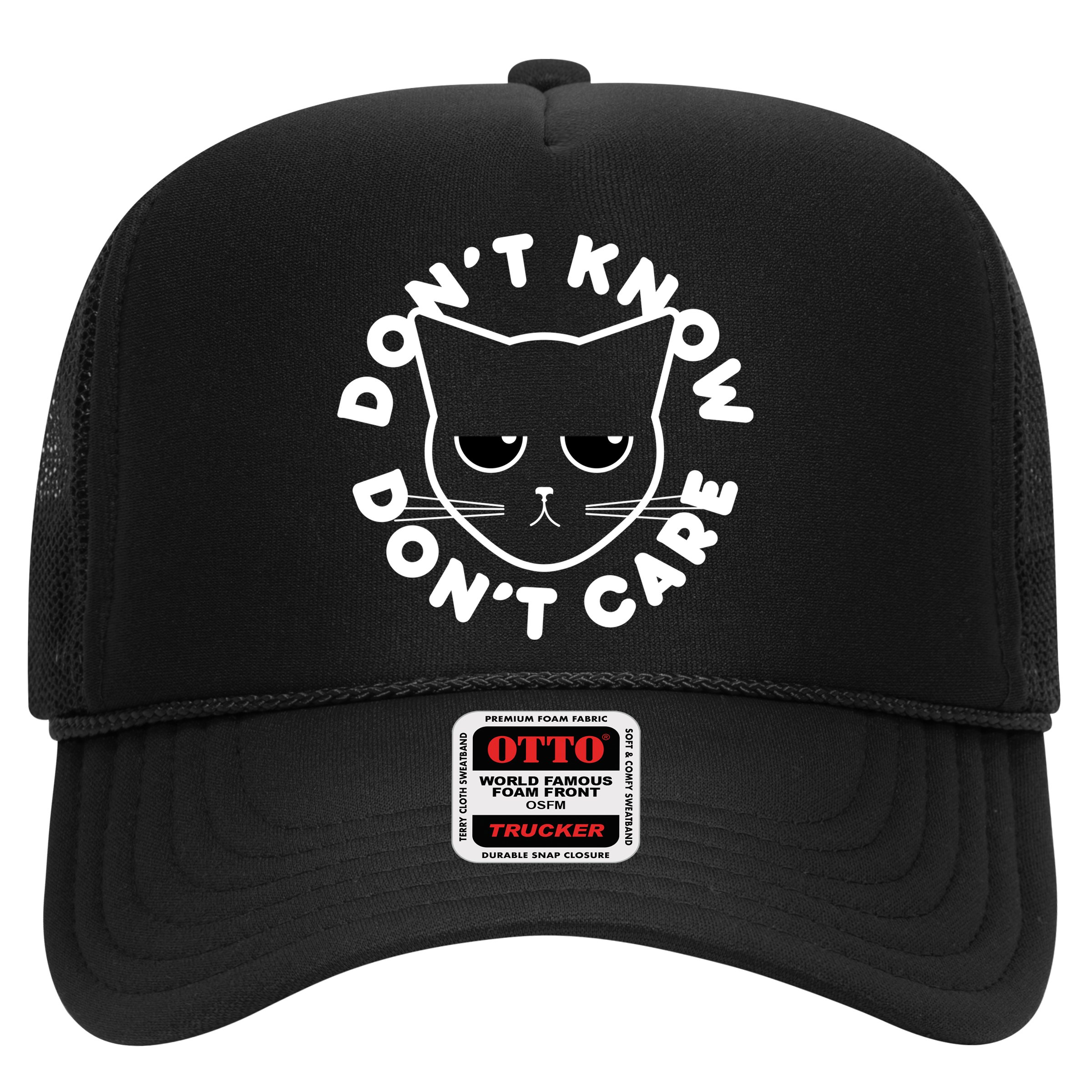 Don't Know Don't Care Funny Cat Hat