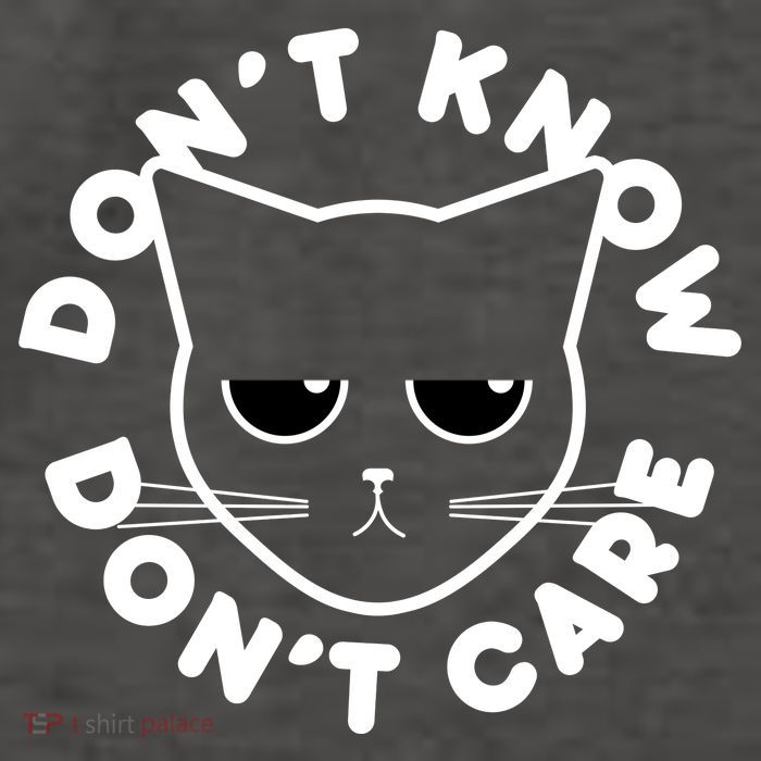 Don't Know Don't Care Funny Cat Vector Backpack