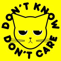 Don't Know Don't Care Funny Cat Button