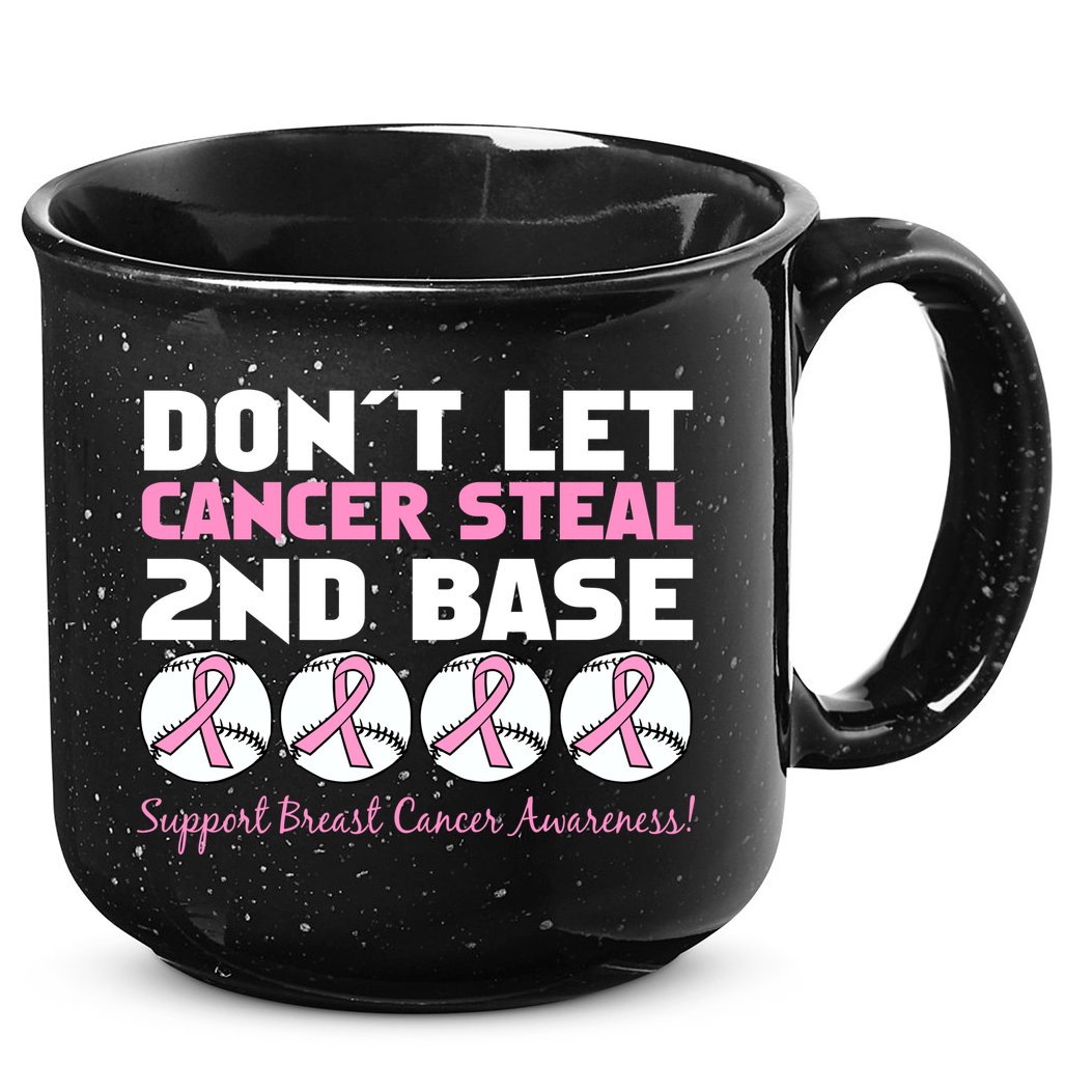 Don't Let Breast Cancer Steal Second 2nd Base 15oz Campfire Ceramic Mug
