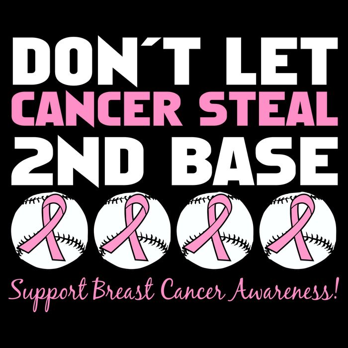 Don't Let Breast Cancer Steal Second 2nd Base Drawstring Bag