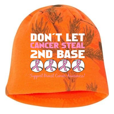 Don't Let Breast Cancer Steal Second 2nd Base Kati - Camo Knit Beanie