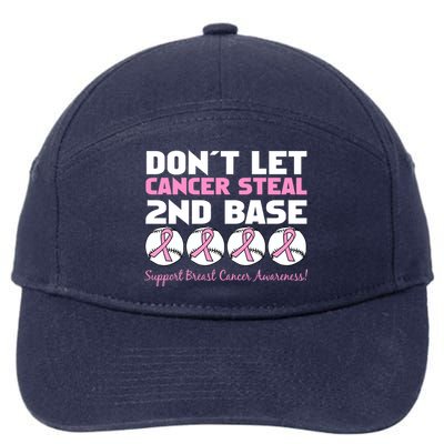 Don't Let Breast Cancer Steal Second 2nd Base 7-Panel Snapback Hat