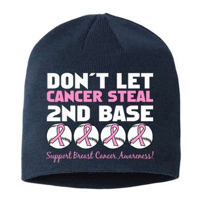 Don't Let Breast Cancer Steal Second 2nd Base Sustainable Beanie