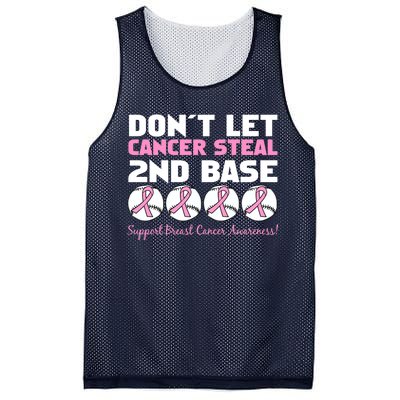 Don't Let Breast Cancer Steal Second 2nd Base Mesh Reversible Basketball Jersey Tank