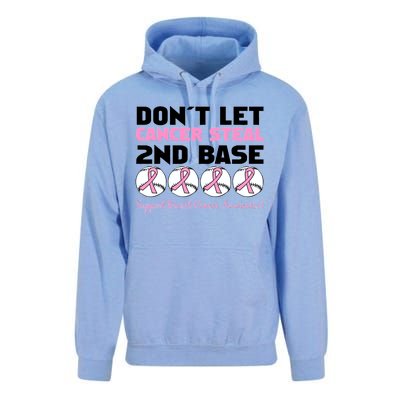 Don't Let Breast Cancer Steal Second 2nd Base Unisex Surf Hoodie