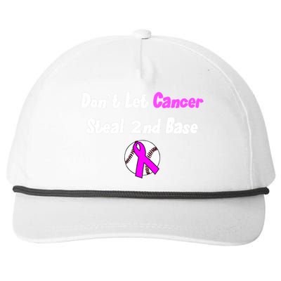 Don't Let Cancer Steal Second Base Snapback Five-Panel Rope Hat