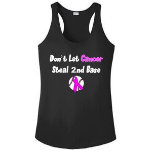 Don't Let Cancer Steal Second Base Ladies PosiCharge Competitor Racerback Tank