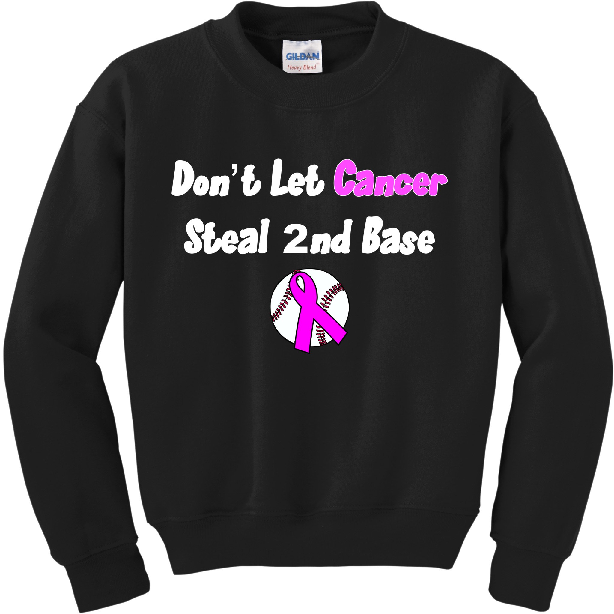 Don't Let Cancer Steal Second Base Kids Sweatshirt