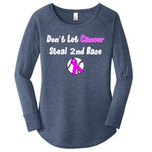 Don't Let Cancer Steal Second Base Women's Perfect Tri Tunic Long Sleeve Shirt