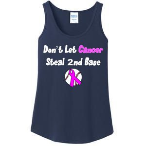 Don't Let Cancer Steal Second Base Ladies Essential Tank