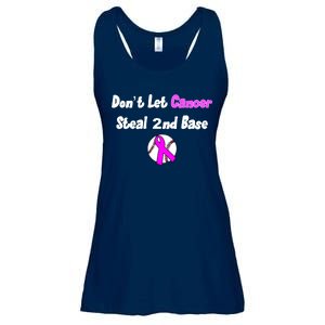 Don't Let Cancer Steal Second Base Ladies Essential Flowy Tank