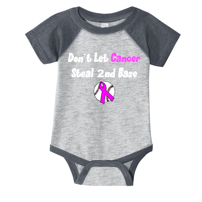 Don't Let Cancer Steal Second Base Infant Baby Jersey Bodysuit