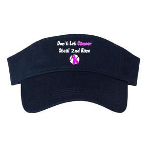 Don't Let Cancer Steal Second Base Valucap Bio-Washed Visor