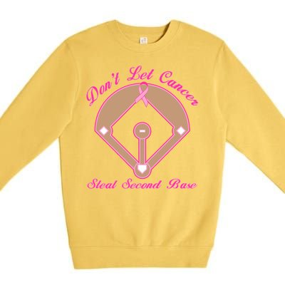 Don't Let Cancer Steal Second Base Diamond Premium Crewneck Sweatshirt