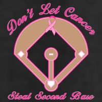 Don't Let Cancer Steal Second Base Diamond Adult Drive Performance Visor