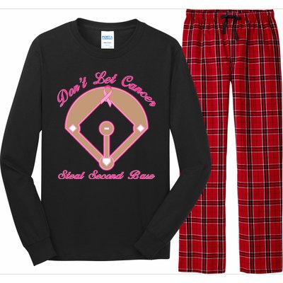 Don't Let Cancer Steal Second Base Diamond Long Sleeve Pajama Set