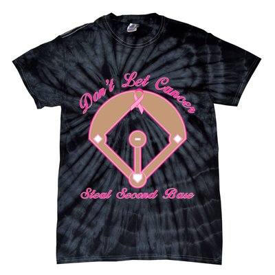 Don't Let Cancer Steal Second Base Diamond Tie-Dye T-Shirt