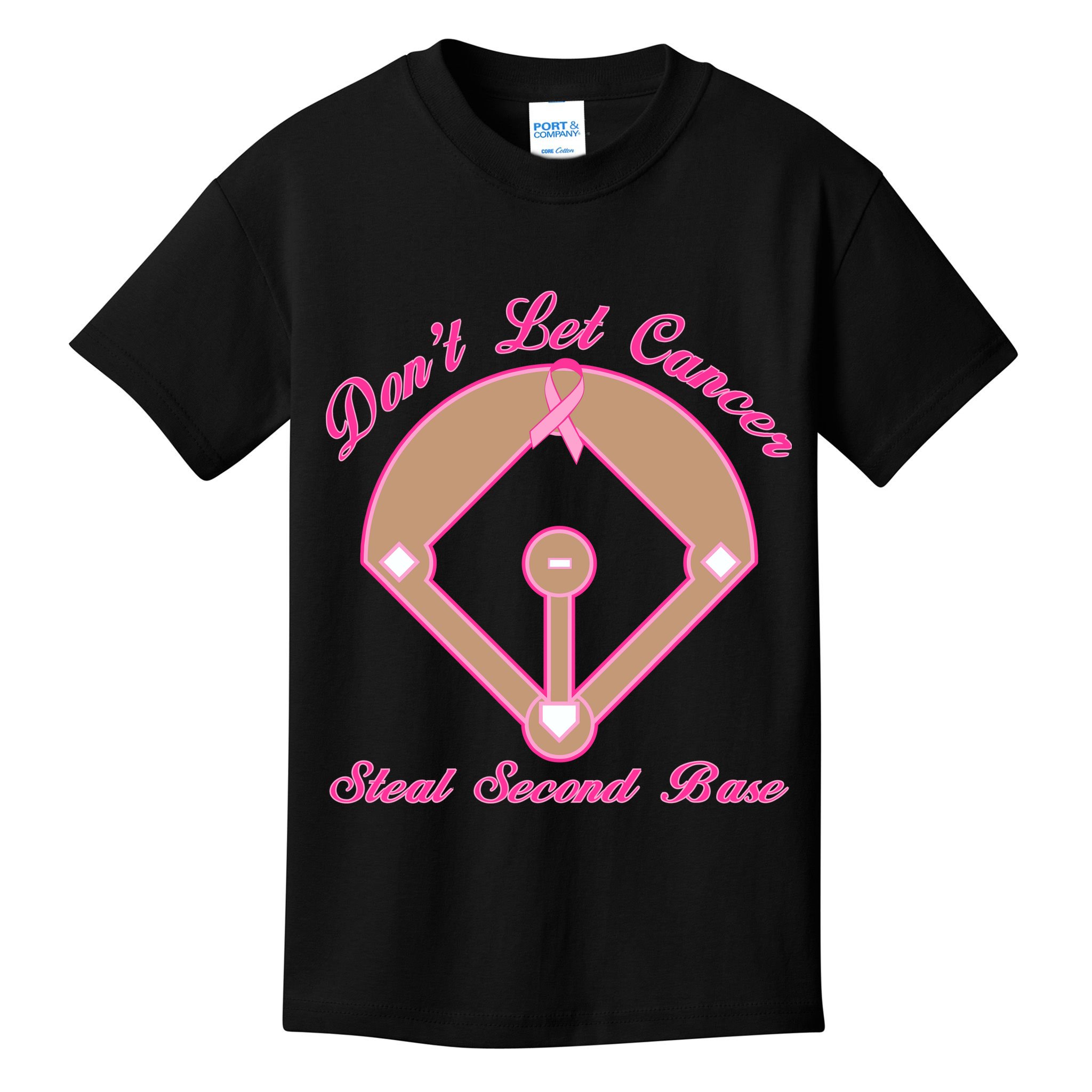 Don't Let Cancer Steal Second Base Diamond Kids T-Shirt