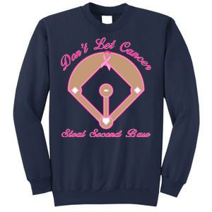 Don't Let Cancer Steal Second Base Diamond Sweatshirt