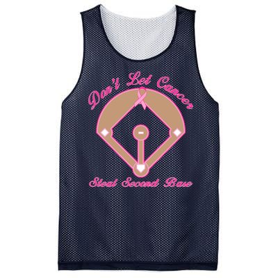 Don't Let Cancer Steal Second Base Diamond Mesh Reversible Basketball Jersey Tank