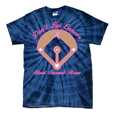 Don't Let Cancer Steal Second Base Diamond Tie-Dye T-Shirt