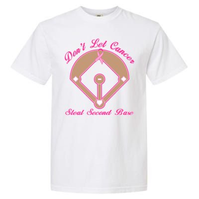 Don't Let Cancer Steal Second Base Diamond Garment-Dyed Heavyweight T-Shirt