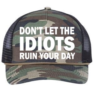 Don't Let the IDIOTS Ruin Your Day Retro Rope Trucker Hat Cap