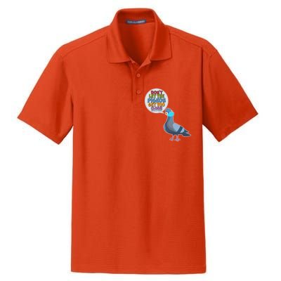 Don't Let the Pigeon Get Too Close Social Distancing Dry Zone Grid Polo