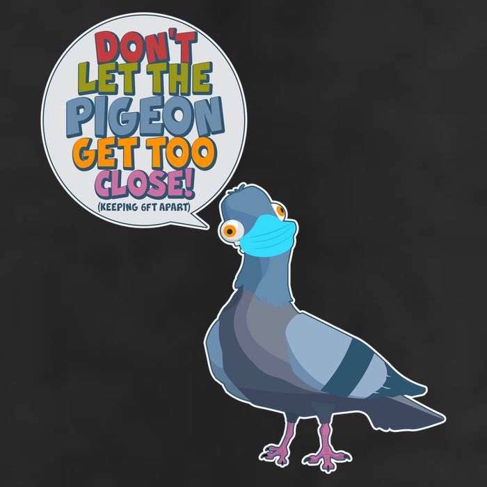 Don't Let the Pigeon Get Too Close Social Distancing 25L Jumbo Tote
