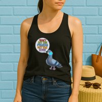 Don't Let the Pigeon Get Too Close Social Distancing Womens Tank Top