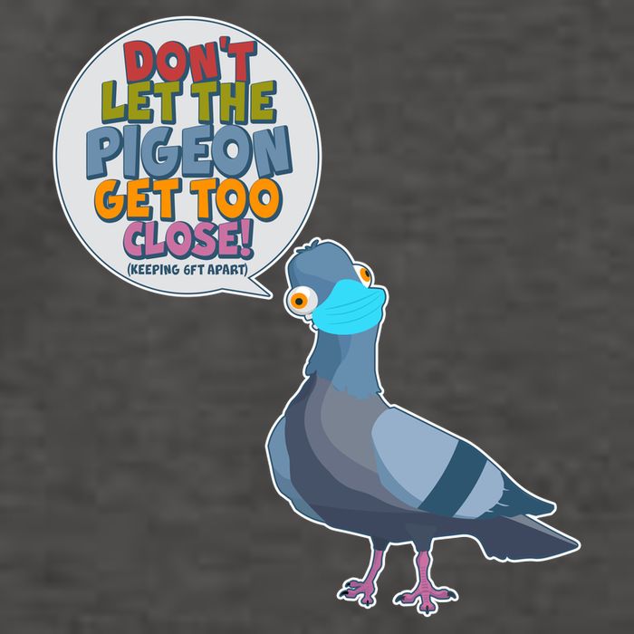 Don't Let the Pigeon Get Too Close Social Distancing Vector Backpack