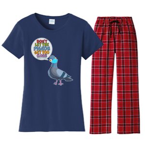 Don't Let the Pigeon Get Too Close Social Distancing Women's Flannel Pajama Set