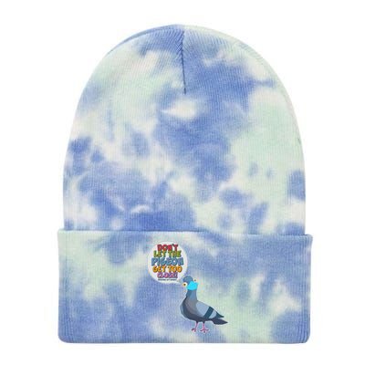 Don't Let the Pigeon Get Too Close Social Distancing Tie Dye 12in Knit Beanie