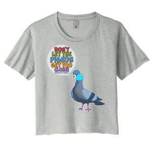 Don't Let the Pigeon Get Too Close Social Distancing Women's Crop Top Tee