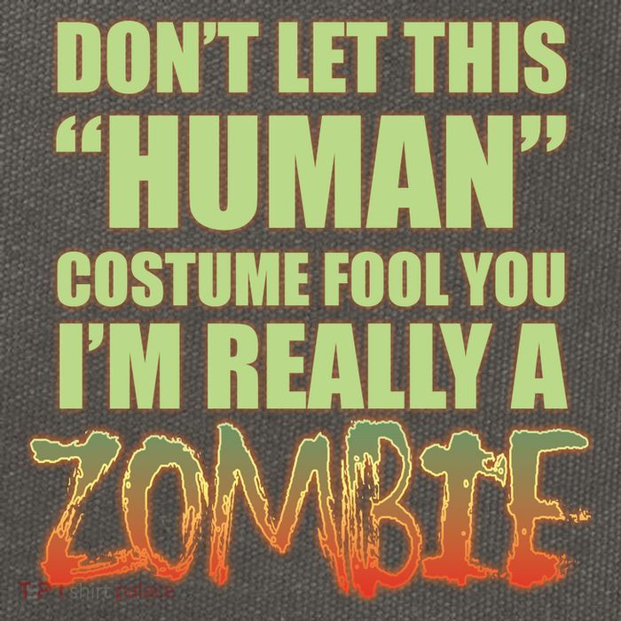 Don't Let This Human Costume Fool You I'm Really A Zombie Cotton Canvas Backpack