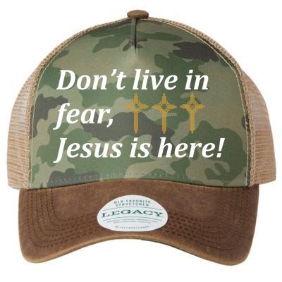 Dont Live In Fear Jesus Is Here Legacy Tie Dye Trucker Hat