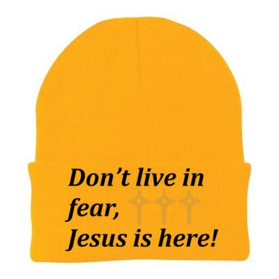 Dont Live In Fear Jesus Is Here Knit Cap Winter Beanie