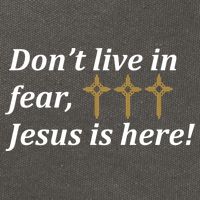 Dont Live In Fear Jesus Is Here Cotton Canvas Backpack