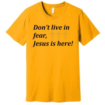 Dont Live In Fear Jesus Is Here Premium T-Shirt