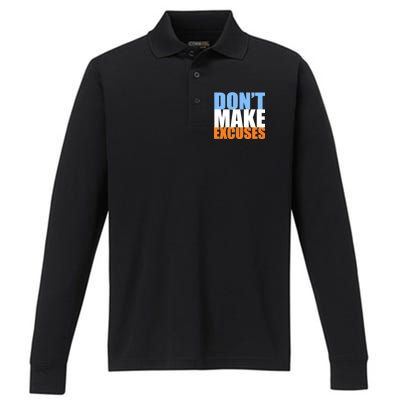 Don't Make Excuses Performance Long Sleeve Polo